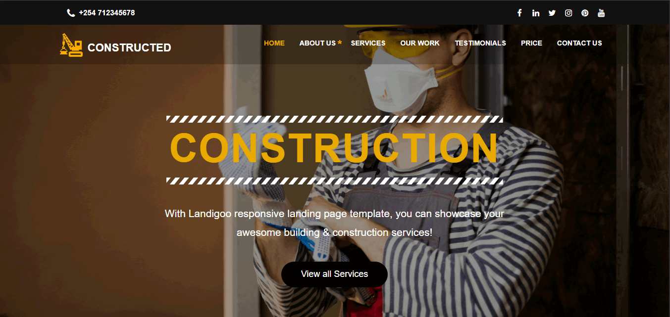 website design for constructed